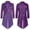 Purple, variant on Men's Long Sleeve Sequin Tailcoat Tuxedo Jacket Shiny Blazer Coat with Bow Tie Costume for Halloween Yellow
