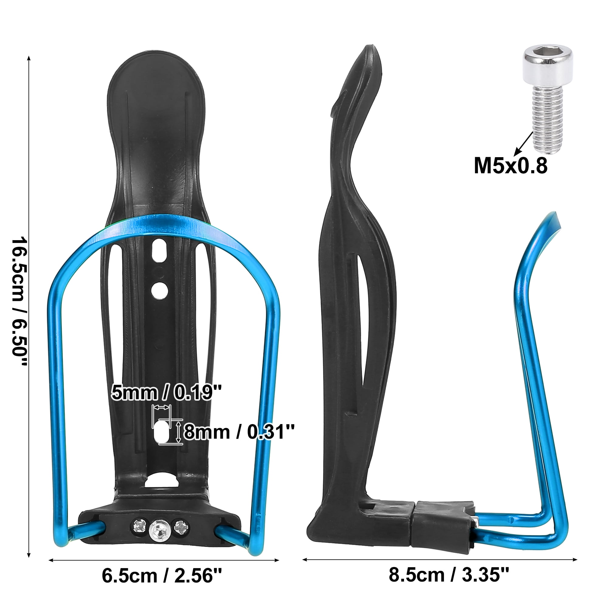 Unique Bargains 2pcs Adjustable Bicycle Water Bottle Cages for Mountain Road Bike Blue