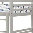 thumbnail image 3 of Benjara Transitional Twin Over Twin Bed with Attached Ladder and Drawers, Gray, 3 of 5
