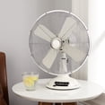 thumbnail image 4 of (2 pack) Better Homes & Gardens New 12 inch Retro 3-Speed Metal Tilted-Head Oscillation Table Fan White, 4 of 9