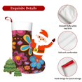 thumbnail image 5 of Flannel Christmas Stocking 17.7×11×7in Soft And Light Touch Good Socks Splicing Design Can Be Used For Hanging Retro Groovy Flowers Pattern (8), 5 of 8