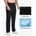 thumbnail image 4 of MoFiz Men's Solid Bamboo Pajama Pants with Pockets Loungewear for Men, 4 of 6