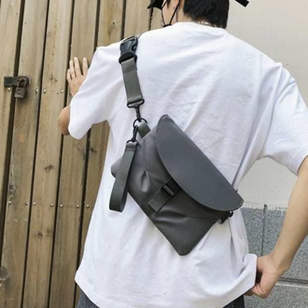 pstuiky Bolso bandolera para mujer y hombre mochila cruzada con orificio para auriculares bolso de pecho mochila cruzada para viajes deportes senderismo