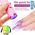 thumbnail image 4 of maskred Handheld Nail Polish Light Quick Drying Lamp Spa Dryer Flashlight Battery Operated Nails Art Mini Hand Torch Manicure Equipment Green, 4 of 8