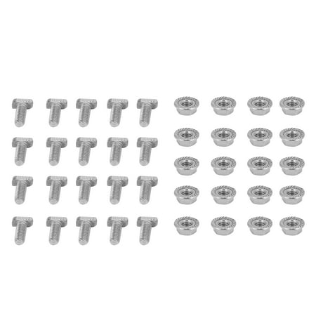 

Henmomu Screws 20 Set 304 Stainless Steel M6 Screws with Flange Nut Fasteners Hardware Greenhouse Supplies Flange Nut