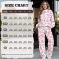 thumbnail image 5 of Renewold Trendy Women's Casual Outfits, 2 Piece Outfits Include Sweatshirts and High Waisted Wide Leg Pants Lounge Sets Matching Sweatsuits Set, Pink Leopard Print, M, 5 of 7