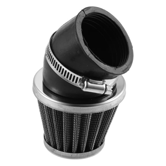 Unique Bargains Universal 50mm Elbow Conical Air Filter Cleaner Round Tapered Replacement for Motorcycle Silver Tone