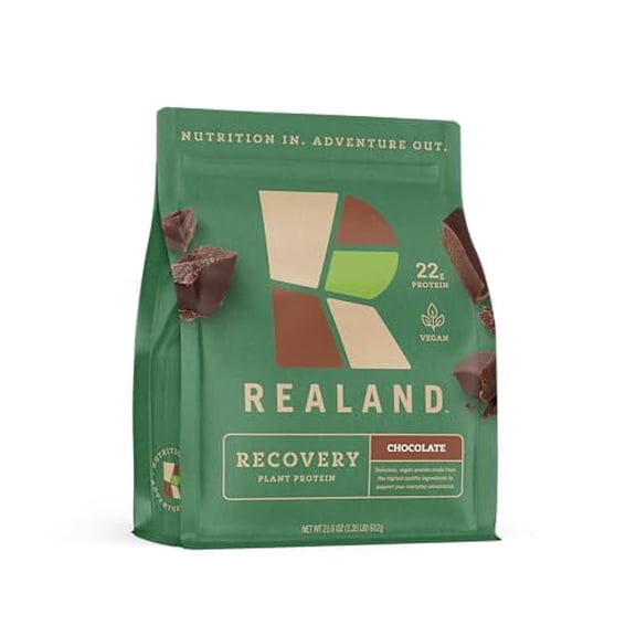 Realand Plant Protein Isolate - Fava Bean Vegan Protein Powder - Chocolate Flavor Made with Organic Cocoa - 22g of Protein - 17 Servings