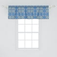 thumbnail image 2 of Ambesonne Moroccan Valance Pack of 2, Patchwork Style Blue, 54"X18", Blue Aqua Orange, 2 of 2