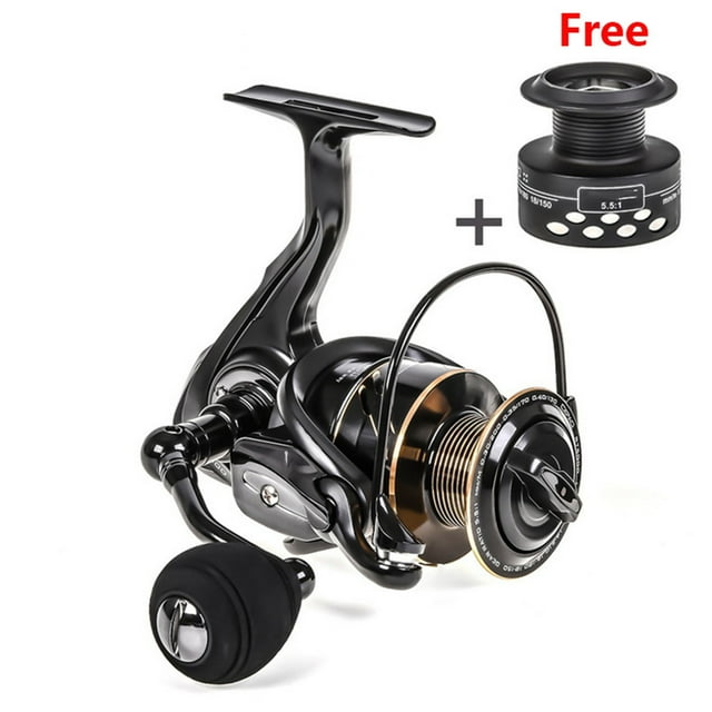 Spinning Reel Double Spool Fishing Reel 5.5: 1BB Metal Spool Fishing Reels Carp Fishing Sea Fishing Outdoor Casting Reel ,Rigid Aluminum Skeletal Frame