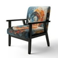 thumbnail image 3 of Designart « Dynamic VORTEX » Fauteuil d'Appoint Rembourré à Spirale Orange - Fauteuil Moderne pour Chambre, 3 of 7