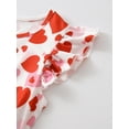 thumbnail image 4 of Fdqin Girls Dresses 4Pcs Floral Print Flutter Sleeve Swing Sundress Sleeveless Cute Summer Midi Dresses Casual Kids A-line Dress Pink White Colorful Red 5-6 Years, 4 of 7