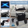 thumbnail image 6 of Giantex All-Terrain Rollator Walker w/ Pneumatic Tires, Foldable Outdoor Walkers, Lightweight Walker for Seniors, Black, 6 of 6