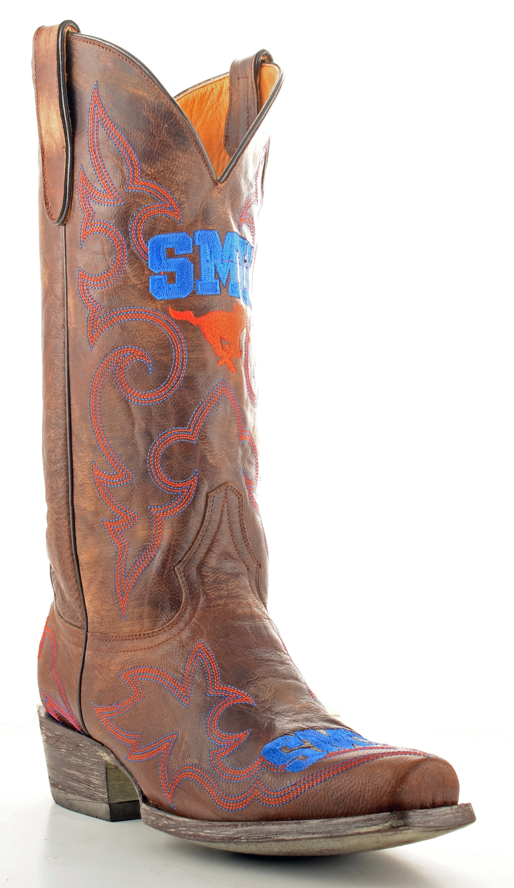 Gameday Boots Mens Leather Southern Methodst Cowboy Boots