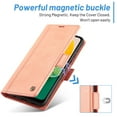 thumbnail image 5 of SaniMore for Samsung Galaxy A13 5G 6.5" 2021 Case, PU Leather Magnetic Flip Folio Shell with Card Holders RFID Blocking Kickstand Shockproof TPU Magnetic Closure Business Cover, Rosegold, 5 of 10