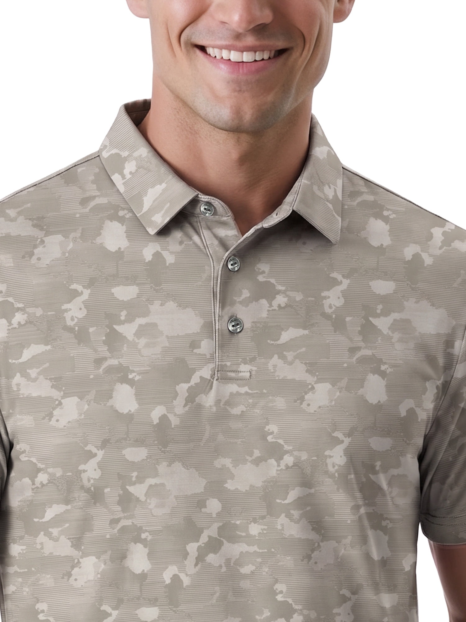 Ben Hogan Performance Men's & Big Men's Camouflage Print Short Sleeve Polo Shirt, Sizes S-4XLT