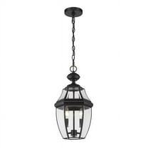 Z Lite 580CHM-BK 10 in. Westover 2 Light Black Outdoor Chain Mount Ceiling Fixture