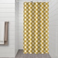 thumbnail image 2 of Yellow and White Checkerboard Pattern Shower Curtain 36"x72" ,Bathroom Decorative Shower Curtains Set with 12 Hooks,Modern Waterproof Washable Shower Curtain, 2 of 6