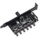 thumbnail image 2 of Controlador de reducción de velocidad de 3/4 pines para concentrador de regulador de ventilador de chasis de computadora, fuente de alimentación SATA de ocho puertos y seis vías PCIe, 2 of 5