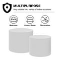 thumbnail image 5 of Nesting Coffee Table Set of 2, Round MDF Coffee Tables, Modern Luxury Side Tables Accent End Table for  Small Space Living Room Apartment, White, 5 of 6