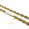 thumbnail image 2 of Men's 90's Hip Hop Style High-End Brass 10mm 24" Thick Rope Chain Necklace Bracelet 14K Stamped Gold Plated, 2 of 4