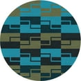 thumbnail image 1 of Ahgly Company Machine Washable Indoor Round Transitional Dark SlateGray or Dark SlateGrey Green Area Rugs, 7' Round, 1 of 7