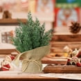 thumbnail image 7 of Christmas Tabletop Mini Tree 13" Green Xmas Pine Tree Christmas Decor with Burlap Pots for Home Indoor for Home Miniature Trees with Linen Base for Dining Table Kitchen Desk Home, 7 of 7