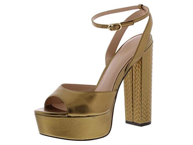 rachel zoe gold platform shoes