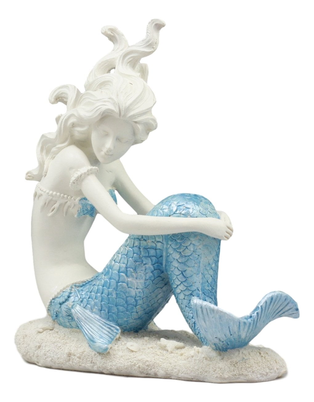 B Mermaid in the surf holding a Starfish Fantasy figurine 