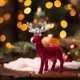 thumbnail image 1 of Adornos navideños de ciervos, colgante de ciervo nevado navideño, decoración con ambiente nevado, adornos de mesa de renos navideños., 1 of 7