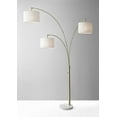 thumbnail image 2 of 74" Silver Three Light Adjustable Tree Floor Lamp With Gray Linen Drum Shade, 2 of 2
