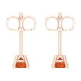 thumbnail image 4 of 0.2 ct Push-Back Stud Earrings for Women | 3.0mm Round Cut Simulated Red Diamond | 18K Rose Gold, 4 of 5