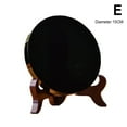 thumbnail image 5 of Natural Black Obsidian Scrying Mirror Heal Crystal Stone Round Plate W/ Shelf`. C2S3, 5 of 5