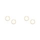 thumbnail image 2 of Jumpingount Pendientes de aro pequeños Círculo Forma redonda Estilo simple Mujeres Hombres Joyería de acero de titanio diario para 2piezas, 2 of 6