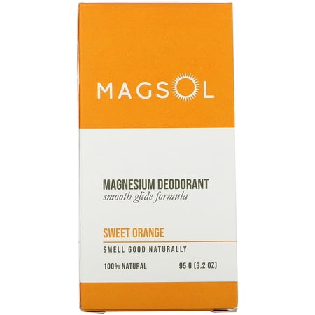 Magsol Magnesium Deodorant  Sweet Orange  3.2 oz (95 g)