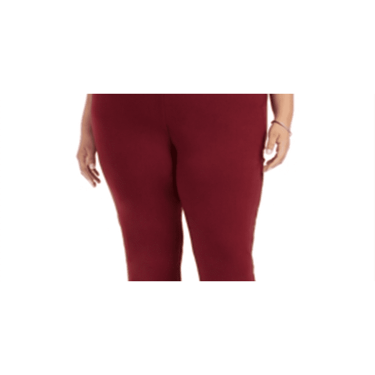 Alfani Women's Tummy-Control Pull-On Skinny Pants Dark Red Size