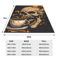 thumbnail image 3 of Pofeuu Grim Coffee Skull Print Ultra-Soft Micro Fleece Blanket,for Bed Or Sofa,All Season Throw Blankets Flannel Blanket-40"x30", 3 of 7