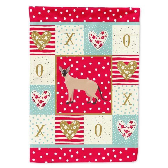 Carolines Treasures CK5589GF Colorpoint Shorthair 2 Cat Love Flag Garden Size Small multicolor