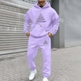 thumbnail image 5 of CONZONE Men's Sweatsuit 2 Piece Sets Mens Jogging Tracksuit Set Xmas Tree Graphic Pullover Hoodies Sweatpants Soft Sweat Suit for Men Cozy Fall Winter Track Suit, 5 of 5