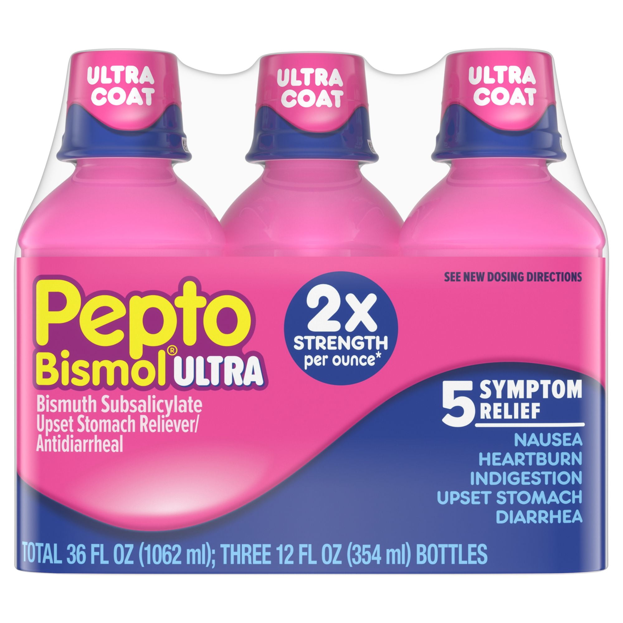 Pepto Bismol Original Flavor Liquid Ultra 3 Ct. Dietary Supplements