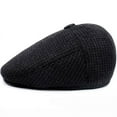 thumbnail image 4 of SikaFu Classic Man Cap Autumn Winter Hat with Ear Flap Elder Man Male Dad Hat Warm Newsboy Ivy Flat Cap Wool Blend Men Beret Cap, 4 of 6