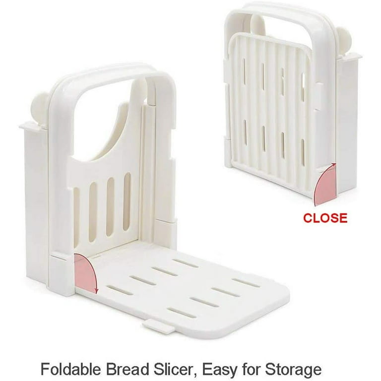 OTRIQ Bread Slicer for Homemade Bread - With Bread Slicer Storage Bags and  Reusable Bread Bags. 4 sliced bread thickness options (1/4, 1/2, 3/8, 3/4