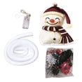thumbnail image 2 of Glowing Christmas Door Hanger Snowman With Red Hat Christmas Wall Hanging Light Decoration,47.24Inch 3D Holiday Hanging Decor For Front Door And Fireplace, 2 of 5