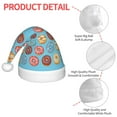 thumbnail image 4 of Haiem Cute Donut Pattern Santa Hat Confortable Velvet Christmas Hat for Christmas Party Favors Fit for Adults and Kids, 4 of 6