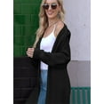 thumbnail image 4 of Women's Oversized Long Cardigan Sweaters Long Sleeve Split Open Front Drape Knit Duster Coat, 4 of 6