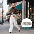 thumbnail image 7 of FORMRS Tote Bag for Women Quilted Large Capacity Travel Work Carry On Shoulder Handbag, Yellow Floral Tomatoes, 7 of 7