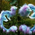 thumbnail image 4 of 50cm Dragon Plush Doll Blue Dragon Kids Toy Doll for Children's Birthday Gifts Halloween Dolls, 4 of 9