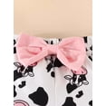 thumbnail image 6 of WIBACKER Holy Cow I'm Cute Newborn Outfit Baby Girl Going Home Outfits Ruffle Ribbed Romper Top Floral Pants Set Fall Winter Clothes, 6 of 7