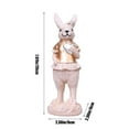 thumbnail image 3 of LEFTHIGH Home Resin Easter Bunny Decorations Set for Home Tabletop Living Room Decor Assorted Colors 20x6x6 cm Holiday Gift Idyllic Ornament House Essentials, 3 of 7