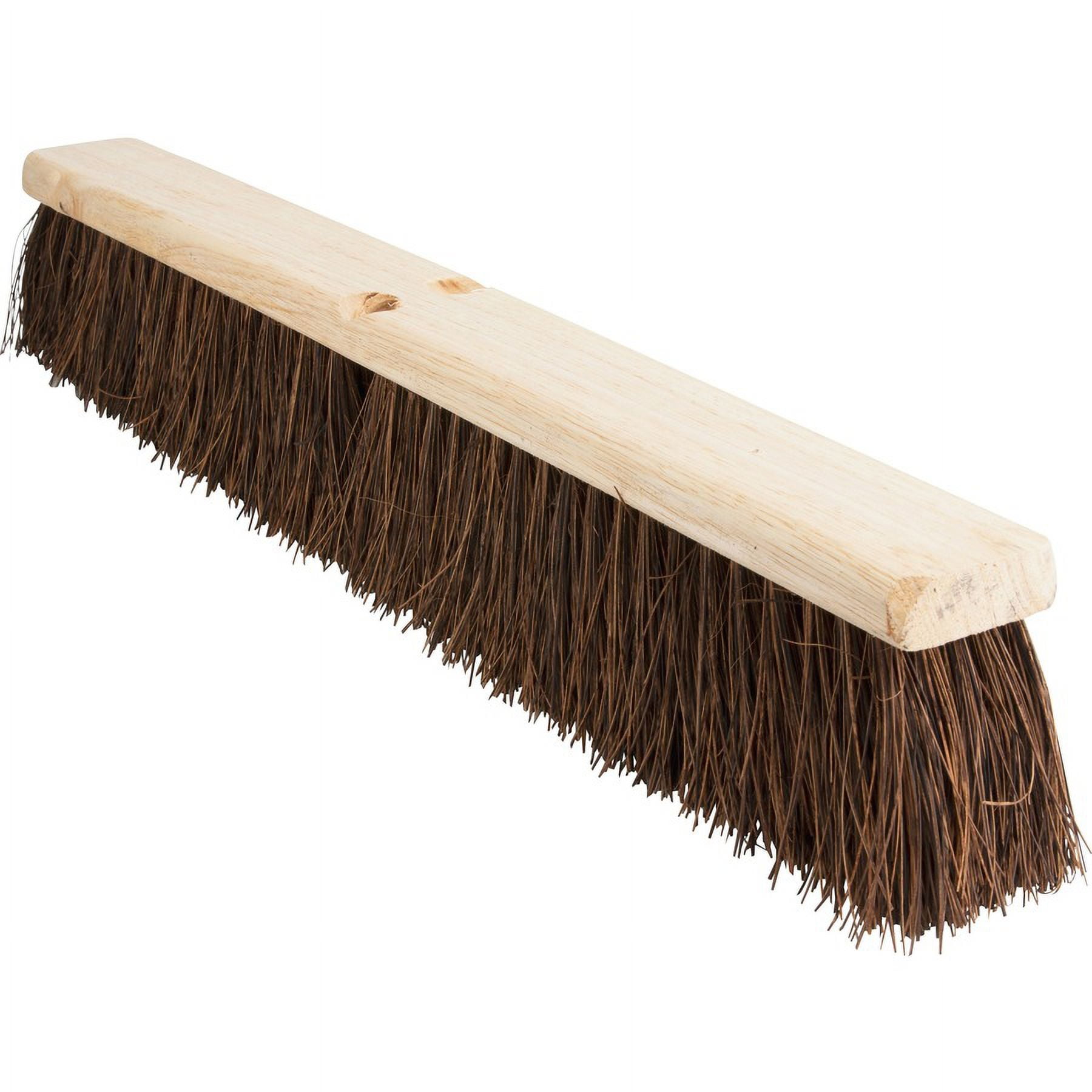 Genuine Joe 24" Push Broomhead - Palmyra Bristle - 3.50" Handle Diameter - 24" Overall Length - Lacquered Wood Handle - 12 / Carton
